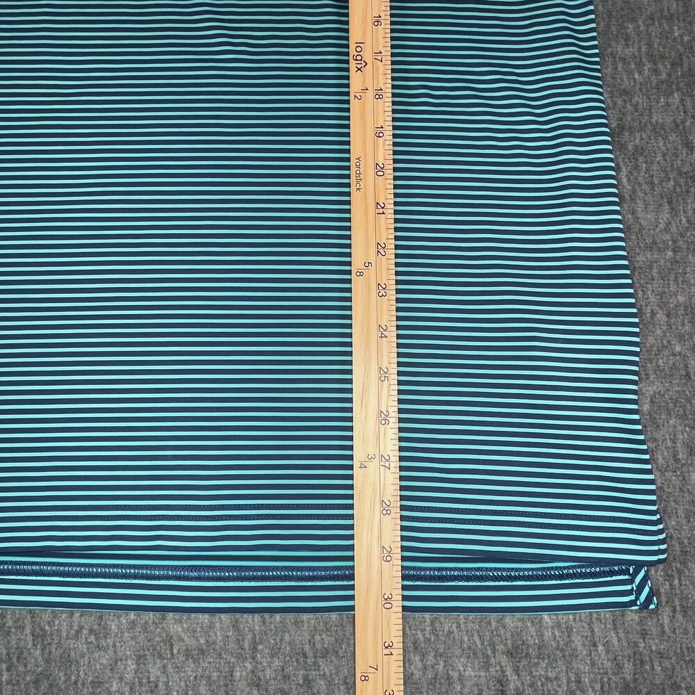 Vineyard Vines Large Golf Polo Sankaty Stripe Navy Teal Performance Stretch - Picture 7 of 13